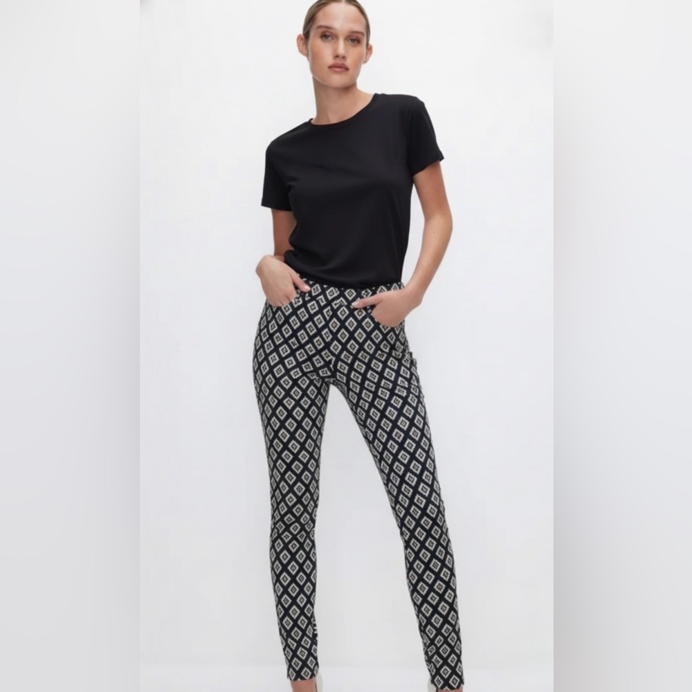 Forever 21 👗🛍silky navy/taupe straight leg pant.SWIPE for better pics